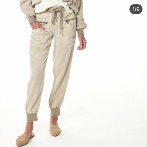 YFB Beige Tencel Cargo Jogger